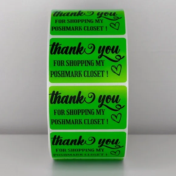 Thank You for Shopping My Poshmark Closet Stickers | THANK YOU STICKERS - Picture 2 of 11